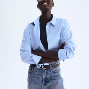 H&M ladies Oxford Shirt light blue size medium
